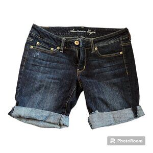 American Eagle Womens Denim Cuffed Shorts Size 6